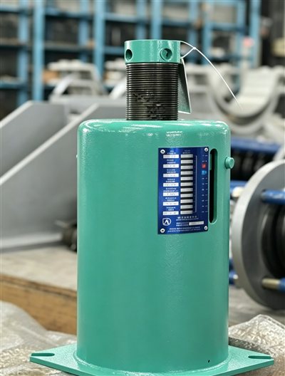 Base-mounted variable spring support, type F, with load scale nameplate