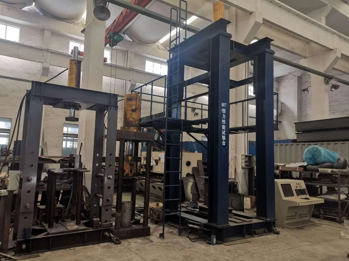 Constant-force performance test bench at the manufacturing base