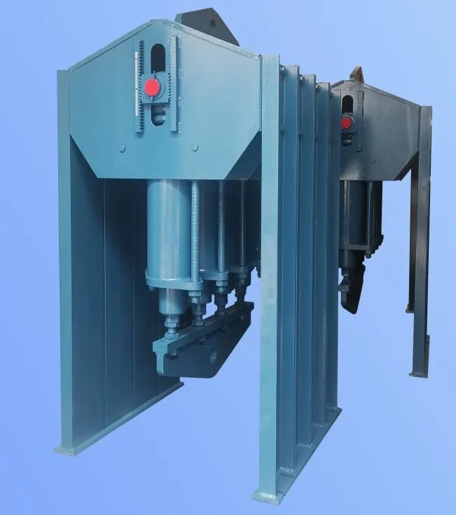 Finished damping or support device photographed against a plain blue background